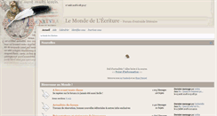 Desktop Screenshot of monde-ecriture.com